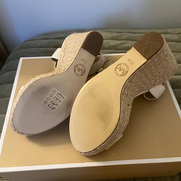 Michael Kors Cream Wedge Sandals - Picture 3 of 5